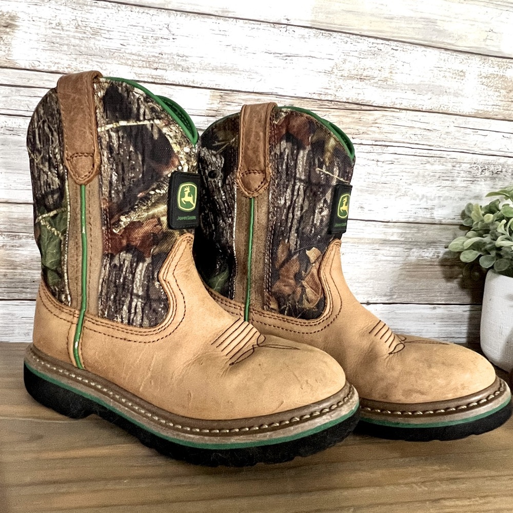 Boys John Deere Johnny Popper Boots Size 1M
